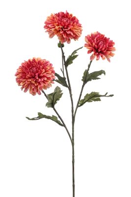 Kunsttak Chrysant Kunstbloem Mauve ( 2 Stuks ) 73 Cm