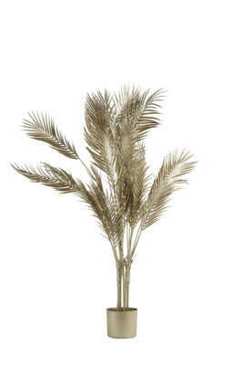 Palm Kunstplant Metallic Licht Goud 120 Cm